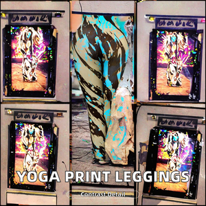 Leggings de Yoga con Diseño Estampado, Cintura Elástica, Cómodos, Transpirables, de Alta Elasticidad, con Costuras en Contraste, Ropa Deportiva para Mujer - Product Image 2