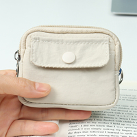 Penyimpanan Kartu Portabel Hadiah Dompet Kartu Kompak Klip Kabel Organizer Kantong Dengan Kancing Tekan