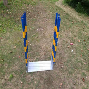 Equipo de Entrenamiento de Agilidad para Perros, 12 Postes Plegables de Acero con Base de Plástico, Impermeable IP67, Postes de Slalom para Perros - Product Image 2