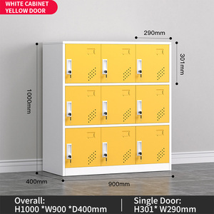 Armoire de rangement en métal tendance pour salle de sport et personnel scolaire, conception ventilée et résistante à l'humidité, sûre et sans souci grâce à la serrure de sécurité - Product Image 3