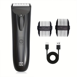 Recortadora de vello corporal y púbico para hombres, kit eléctrico con 4 cabezales de cuchillas de cerámica reemplazables - Product Image 2