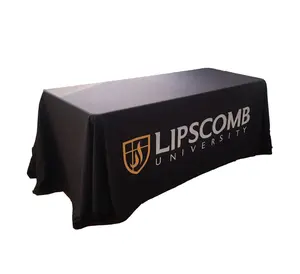 Cheap Price Custom Design University Reception Table Cloth Advertising Trade Show Table Cloth Elegant Printed Table Throw