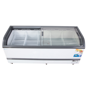 商用チェストフリーザーカーブガラスドア複合冷蔵庫付きスーパーマーケットアイランドフリーザー - Product Image 2