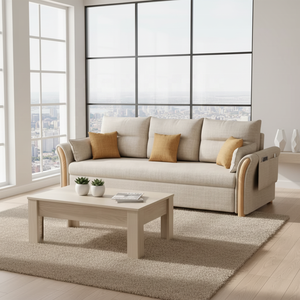 Sofá Cama Reclinable <span class=keywords><strong>de</strong></span> Lujo con Espacio <span class=keywords><strong>de</strong></span> Almacenamiento, Tela Elástica <span class=keywords><strong>de</strong></span> Alta Calidad, Ideal para Apartamentos Pequeños, Mueble para el Hogar - Product Image 5