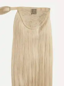 Extensions de cheveux brésiliens naturels Remy avec cordon de serrage, queue de cheval enveloppante sans couture avec Clip