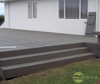 Planche de terrasse extérieure imperméable en WPC massif, revêtement composite bois-plastique gaufré