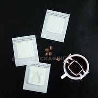 Pâte de bois naturelle biodégradable personnalisée LFGB Sacs filtrants jetables portables suspendus pour café/thé goutte à goutte d'oreille