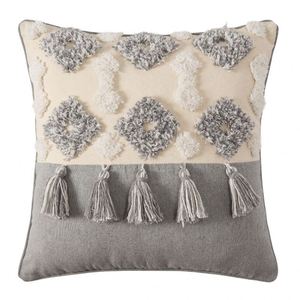 Funda de Cojín de Estilo Étnico, Decoración para Cama y Desayuno, Encaje Indio Marroquí con Borlas - Product Image 4