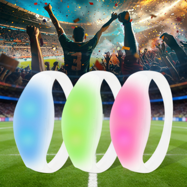 Sincen Bulk Custom Wireless Remote Control Lighting Solution Festival Event Planners RoHS Approved Led Glow Bracelet Wristband
