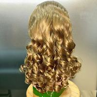 Perruques en cheveux humains vierges vietnamiens 13x4 en dentelle bouclée rebondissante, double trame, sans colle, densité 250%, coiffures bouclées Fumi