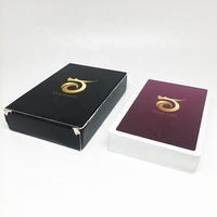 Cartes à jouer personnalisées en plastique PVC imperméable imprimées, boîte en papier, publicité certifiée EN71, utilisation promotionnelle, famille