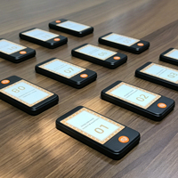 Sistema de Llamada Inalámbrico 433Mhz, Alcance de 300m, Resistente al Agua, Buzones para Invitados con Sonido y Luz Intermitente para Restaurantes y Clínicas, 20 Unidades