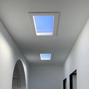 Soffitta plafoniera ampia visione del campo blu cielo artificiale lucernario finta finestra lampada da soffitto simula illuminazione del sole - Product Image 1