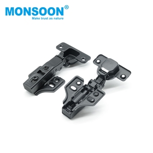 Đồ Nội Thất Nhà Bếp Có Thể Điều Chỉnh Ẩn Một Cách Thủy Lực Bản Lề Phần Cứng Màu Đen Thép 35 Mm Mềm Đóng Tủ Tủ Cửa Bản Lề - Product Image 1