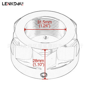 Tuercas hexagonales MS de 31,5 mm para piezas de modificación de ATV Yamaha Banshee 350 - Product Image 1