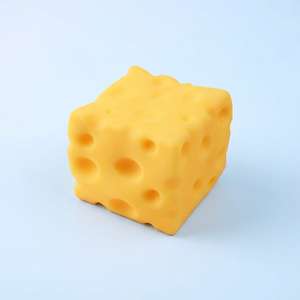 Balle anti-stress personnalisée en forme de fromage, jouet souple à presser, jouet anti-stress, jouet sensoriel, cadeaux promotionnels en gros - Product Image 1