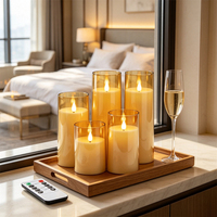 5 bougies LED sans flamme ambre scintillantes, fonctionnant sur piles, avec télécommande et minuterie, pour la décoration de la maison et les mariages