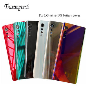LG 벨벳 5G 배터리 커버 도어 후면 하우징 케이스 LG G9 후면 커버 LM-G900N LM-G900E 커버 한국 미국 용 카메라 렌즈 - Product Image 1