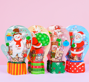 Sacs cadeaux de Noël et gants, sacs en plastique auto-scellants, fabriqués en matériau PETPE auto-scellant, utilisés pour l'emballage des fêtes - Product Image 5