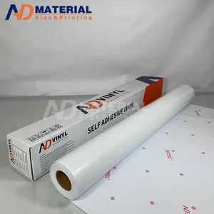 Outdoor Advertising Glitter Self Adhesive Printable White Self-adhesive Vinyl Roll 54" With Wholesale Price