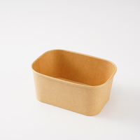 Boîte alimentaire jetable carrée en papier kraft étanche, type bento, gaufrée, pour salle de sport, pique-nique, dîner - Approvisionnement direct usine