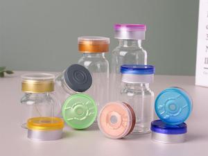 Custom Size Cylindrical Clear and <b>Amber</b> Glass <b>Bottles</b> with Rubber Stopper Vial Containers for Medical Packaging 10ml - Product Image 3