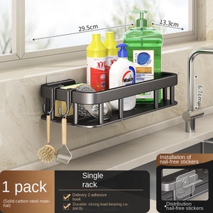 Portaspugne da parete in filo d'acciaio per cucina, portaoggetti sostenibile multifunzione per strumenti di pulizia e <span class=keywords><strong>scarico</strong></span> <span class=keywords><strong>lavastoviglie</strong></span> - Product Image 6