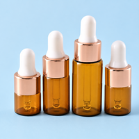 1ml 2ml 3ml 5ml Botol tetes kaca mini berkualitas tinggi baru untuk perawatan kulit, botol minyak esensial yang digunakan dalam kemasan kosmetik