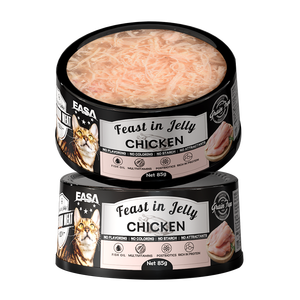 Alimento Húmedo para Gatos EASA Feast Jelly, Fórmula <span class=keywords><strong>de</strong></span> Pollo y Atún, Alto en Proteínas, Sin OMG, Carne Orgánica, Pescado, Multivitaminas, Posbióticos - Product Image 3