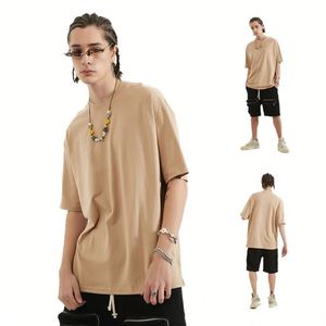 Camiseta Lisa de Algodón 100% de 230 g/m² con Cuello Corto, Ajuste Holgado, Personalizable con Logotipo, para Serigrafía, Venta al por Mayor de Alta Calidad - Product Image 2