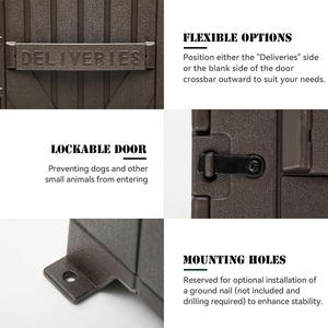 Yimire 60gal/330L miễn phí đứng ngoài trời hiên bưu kiện Hộp Thư chống trộm Gói Nhà chống thấm nước gói nhựa hộp giao hàng - Product Image 5