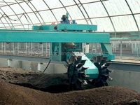 Machine à retourner le compost à grande roue haute efficacité pour les déchets organiques
