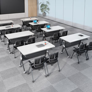 आधुनिक सम्मेलन डेस्क काले लकड़ी प्रशिक्षण डेस्क सम्मेलन टेबल संयोजन कार्यालय फर्नीचर डेस्क वीडियो कॉन्फ्रेंस के लिए कार्यालय फर्नीचर डेस्क - Product Image 6