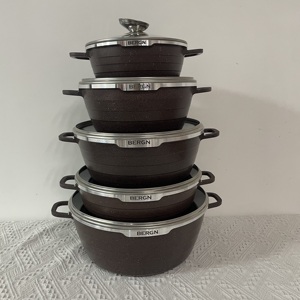 Batterie de cuisine en alliage d'aluminium moulé sous pression antiadhésif de haute qualité 10 pièces 20/24/28/32/28CM casseroles pour ensemble de casseroles à usage domestique - Product Image 3