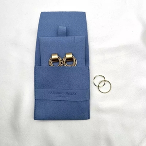 Bolsa de viaje de joyería ecológica personalizada, caja de joyería suave con bolsa de ante personalizada, bolsas de joyería de microfibra con logotipo - Product Image 3