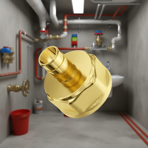 Raccord de tuyauterie en laiton à filetage NPT interne de 1/2 pouce pour flexibles de plomberie pneumatique - Product Image 2