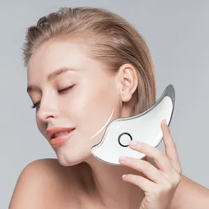EMS grattage guasha rouleau vibration électronique thermostatique lifting du visage massage soins de la peau chaud électrique gua sha outil dispositif