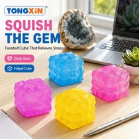 TONGXIN Vente en gros : Jouet anti-stress sensoriel en forme de cube de pierres précieuses, à facettes, à presser, pour le bureau, apaisant, cadeau, ensemble OEM en vrac pour enfants et adultes