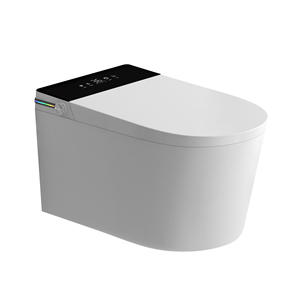 WC intelligent mural en céramique, toilette suspendue automatique pour salle de bain - Product Image 1