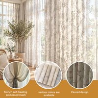 Voilage en gaze léger et translucide pour chambre d'hôtes et décoration de fenêtre de chambre à coucher, sur mesure OEM ODM