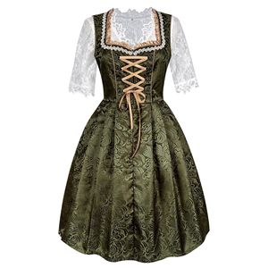Vestidos Dirndl para <span class=keywords><strong>mujer</strong></span>, <span class=keywords><strong>Oktoberfest</strong></span> alemanes de disfraces tradicionales, trajes auténticos de cerveza Dirndl, <span class=keywords><strong>vestido</strong></span> bávaro para <span class=keywords><strong>mujer</strong></span> - Product Image 4