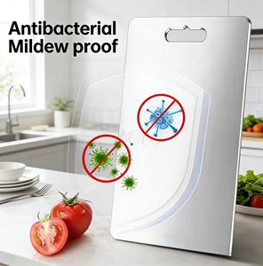 Tabla de Cortar de Acero Inoxidable 201 Serie <span class=keywords><strong>Fusion</strong></span>, Superficie Plana Moderna para Cocina, Resistente, Fácil de Limpiar, Superficie Lisa - Product Image 3