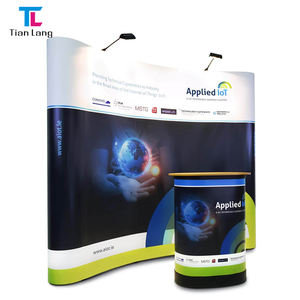 TianLang imagen personalizada portátil 3*3M Venta caliente exposición barata que muestra promoción soporte de pancarta de exhibición emergente recto - Product Image 5
