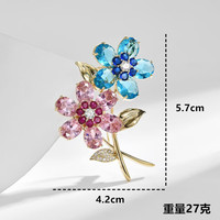 Bros Pin Kristal Emas Mewah Berhiaskan Rhinestone Perhiasan Wanita Desain Corsage Unik Bros Bunga Logam Aksesori Fashion