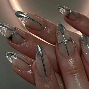 Z989 Uñas Postizas Francesas al por Mayor, Uñas Acrílicas de Gel, Diseño de Uñas Reutilizables, Kits de Manicura - Product Image 2