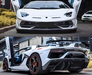 Kit demi-fibre de carbone SVJ modifié Runde pour 11-20 <span class=keywords><strong>Lamborghini</strong></span> <span class=keywords><strong>Aventador</strong></span> LP700 720 pare-chocs avant arrière capot jupes latérales ailerons arrière - Product Image 2
