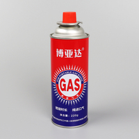 Bidon de gaz butane en fer blanc de 220ml pour le camping