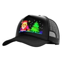 Cappelli LED Programmabili di Alta Qualità con Messaggio Scorrevole, Impermeabili, Personalizzabili con LOGO e Colore, per Ciclismo e Spiaggia