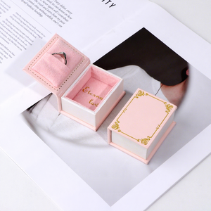 Book Shape Magnetic Jewelry <b>Box</b> Velvet Lined Ring <b>Earring</b> Necklace Packaging <b>Gift</b> Case - Product Image 2