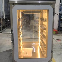Armoire chauffante verticale à double porte en acier inoxydable avec portes en verre transparent, pour maintien au chaud commercial, électrique et économe en énergie